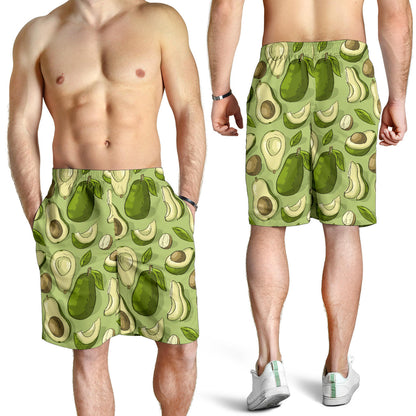 Avocado Pattern Print Design AC03 Mens Shorts