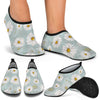 Daisy Pattern Print Design DS012 Aqua Water Shoes