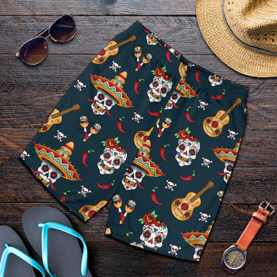 sugar skull Mexican Mens Shorts