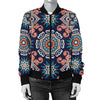 Bohemian Pattern Print Design 02 Women's Bomber Jacket