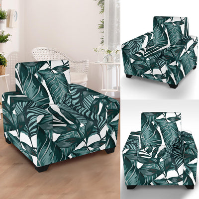 Tropical Palm Leaves Pattern Armchair Slipcover