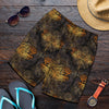 Gold Dragonfly Mandala Mens Shorts