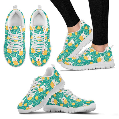 Easter Eggs Pattern Print Design RB02 Sneakers White Bottom Shoes