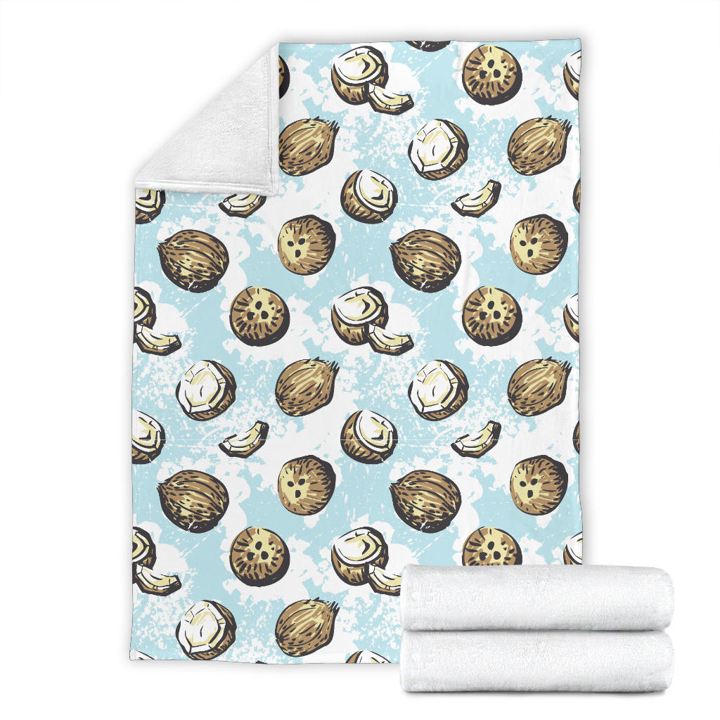 Coconut Pattern Print Design CN01 Fleece Blanket