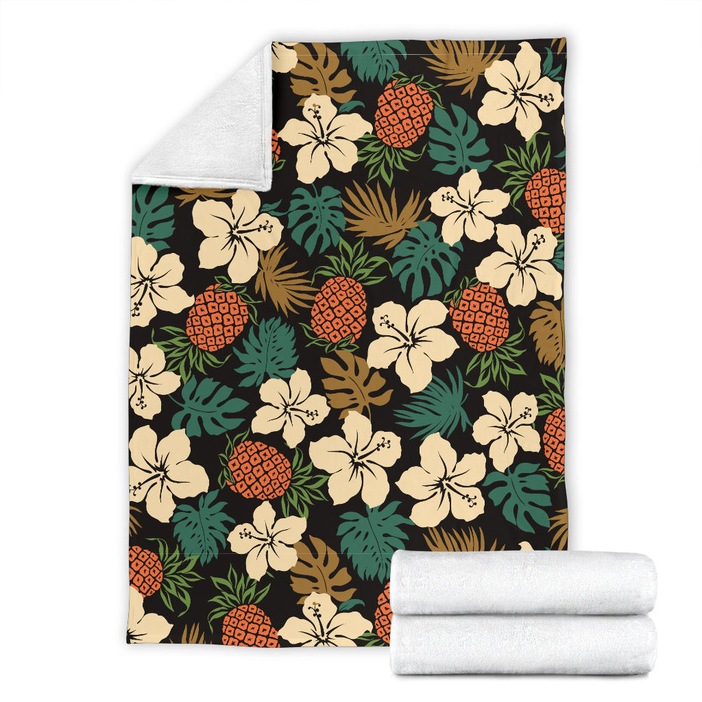 Hawaiian Themed Pattern Print Design H08 Fleece Blanket