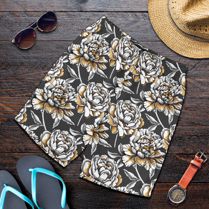 Peony Pattern Print Design PE06 Mens Shorts