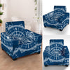 Nautical Compass Print Armchair Slipcover