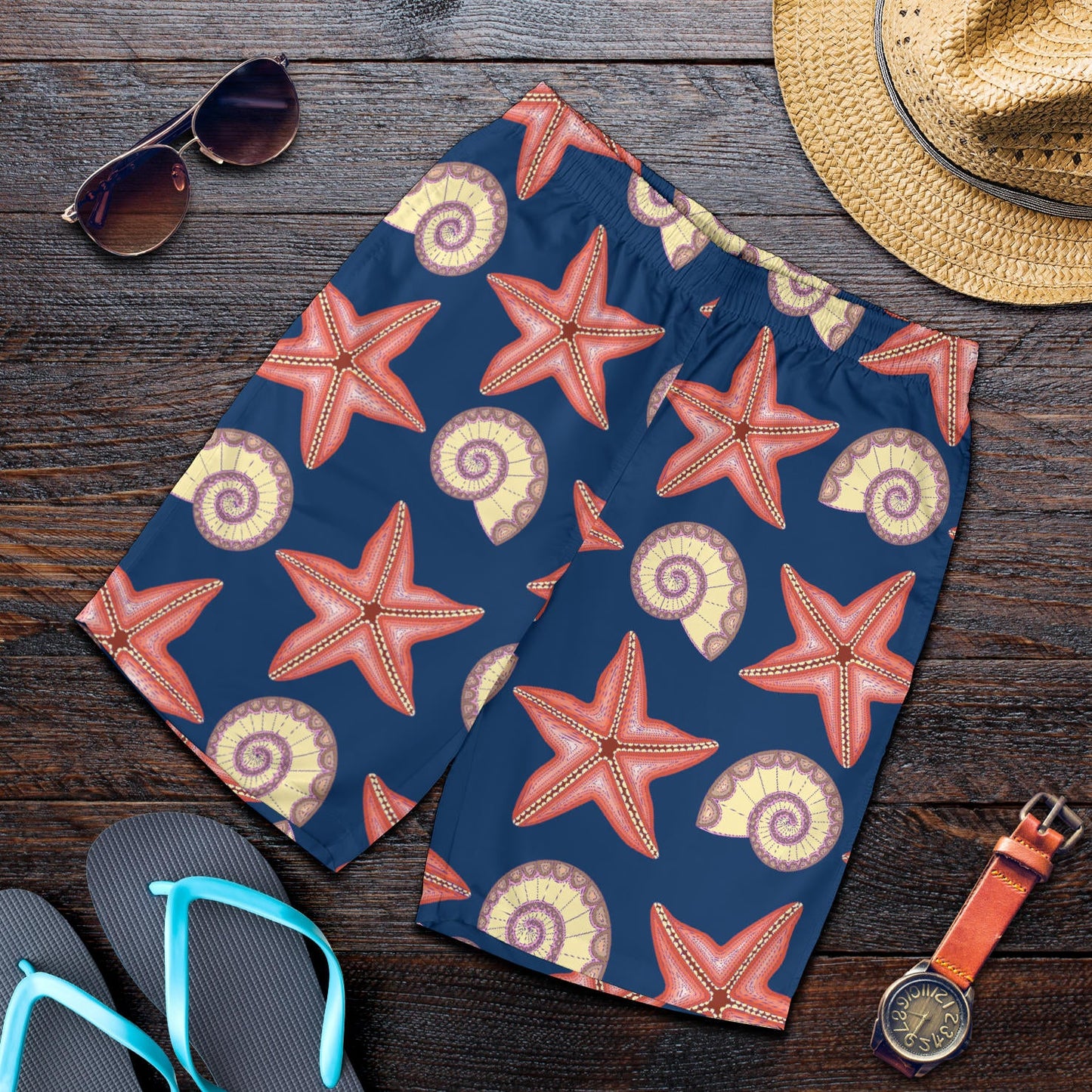 Starfish Pattern Print Design 03 Mens Shorts