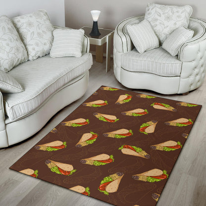 Taco Pattern Print Design TC08 Area Rugs