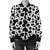 Cow Skin Pattern Print Design 04 Women's Bomber Jacket