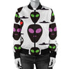 Alien Pattern Print Design 06 Women's Bomber Jacket