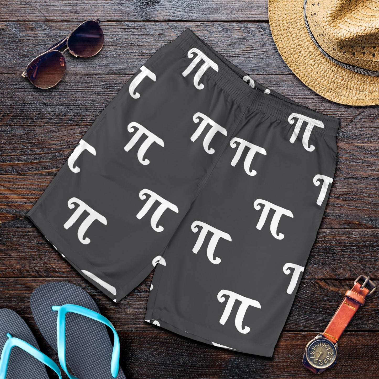 Pi Day Pattern Print Design A01 Mens Shorts