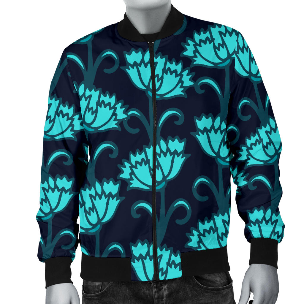 Carnations Pattern Print Design CN06 Men Bomber Jacket
