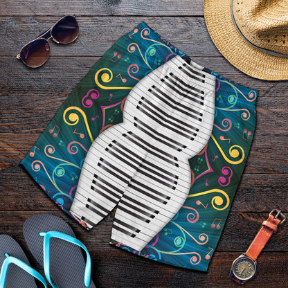 Piano Pattern Print Design 01 Mens Shorts