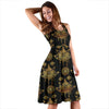 lotus Boho Pattern Print Design LO03 Midi Dress