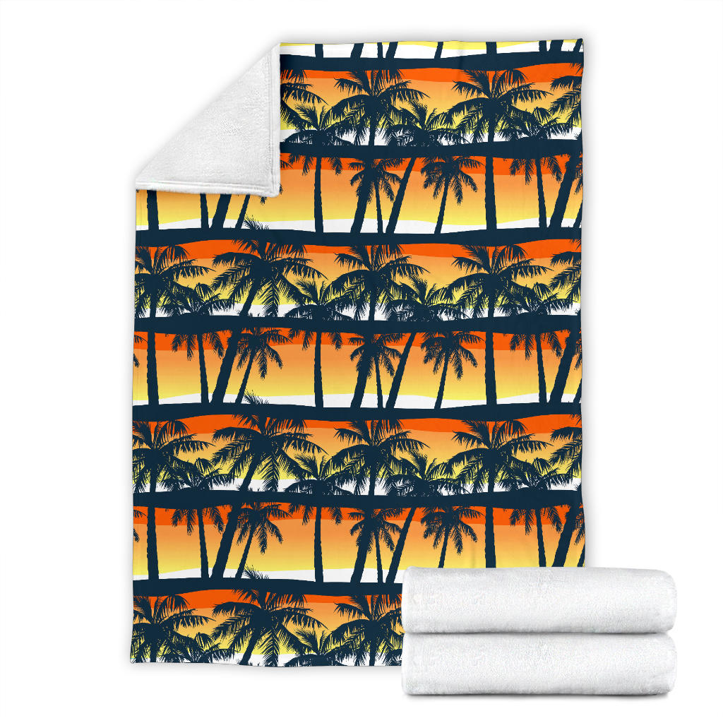 Palm Tree Pattern Print Design PT011 Fleece Blanket