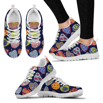 Apple Pattern Print Design AP05 Sneakers White Bottom Shoes