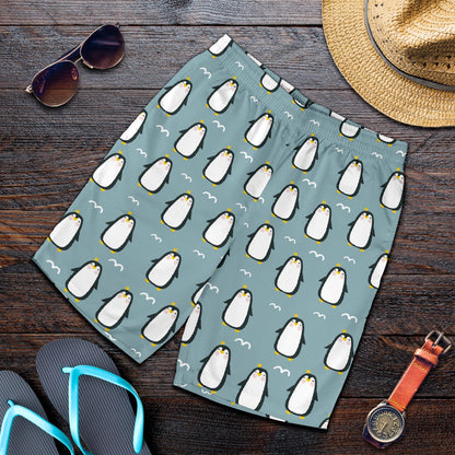 Penguin Pattern Print Design A02 Mens Shorts