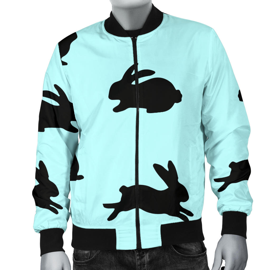 Rabbit Pattern Print Design RB010 Men Bomber Jacket