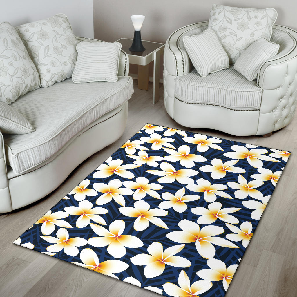 Plumeria Pattern Print Design PM026 Area Rugs