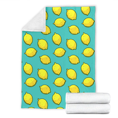 Lemon Pattern Print Design LM04 Fleece Blanket