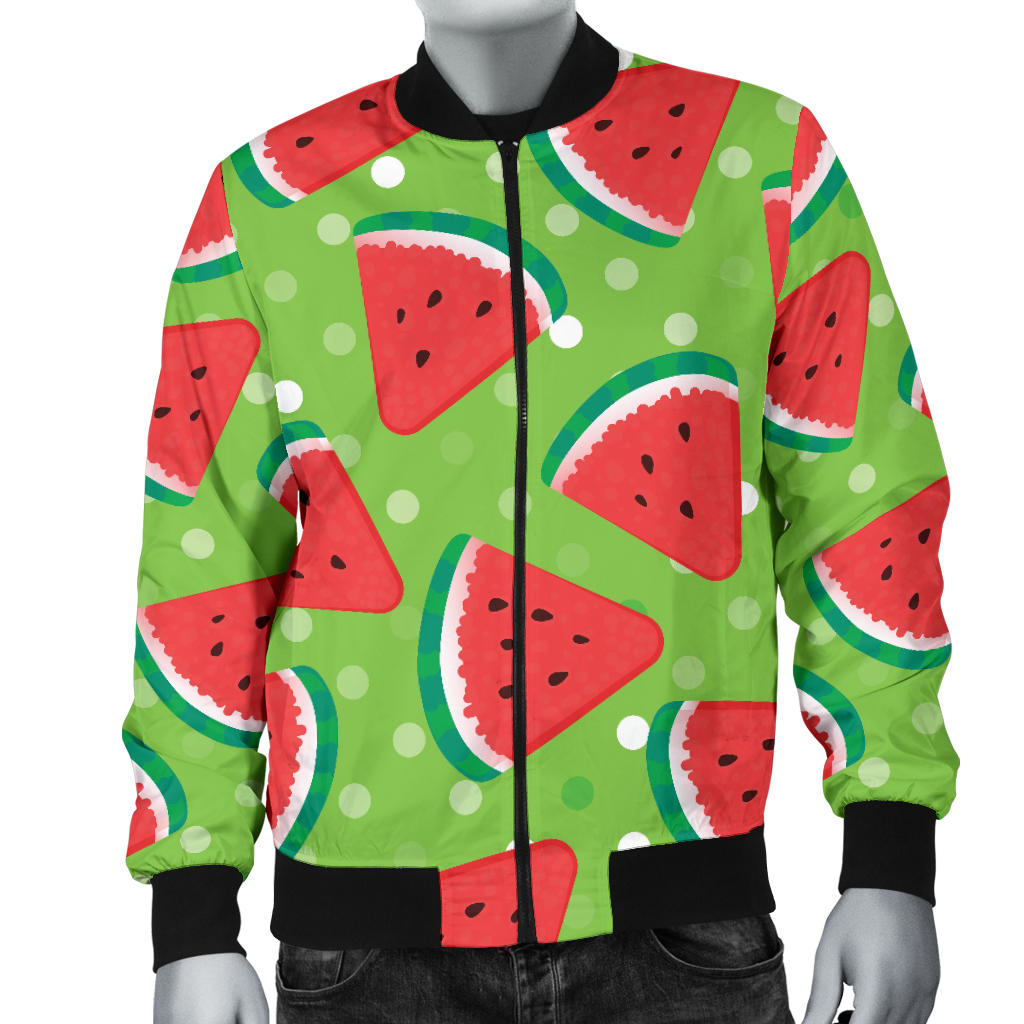 Watermelon Pattern Print Design WM05 Men Bomber Jacket