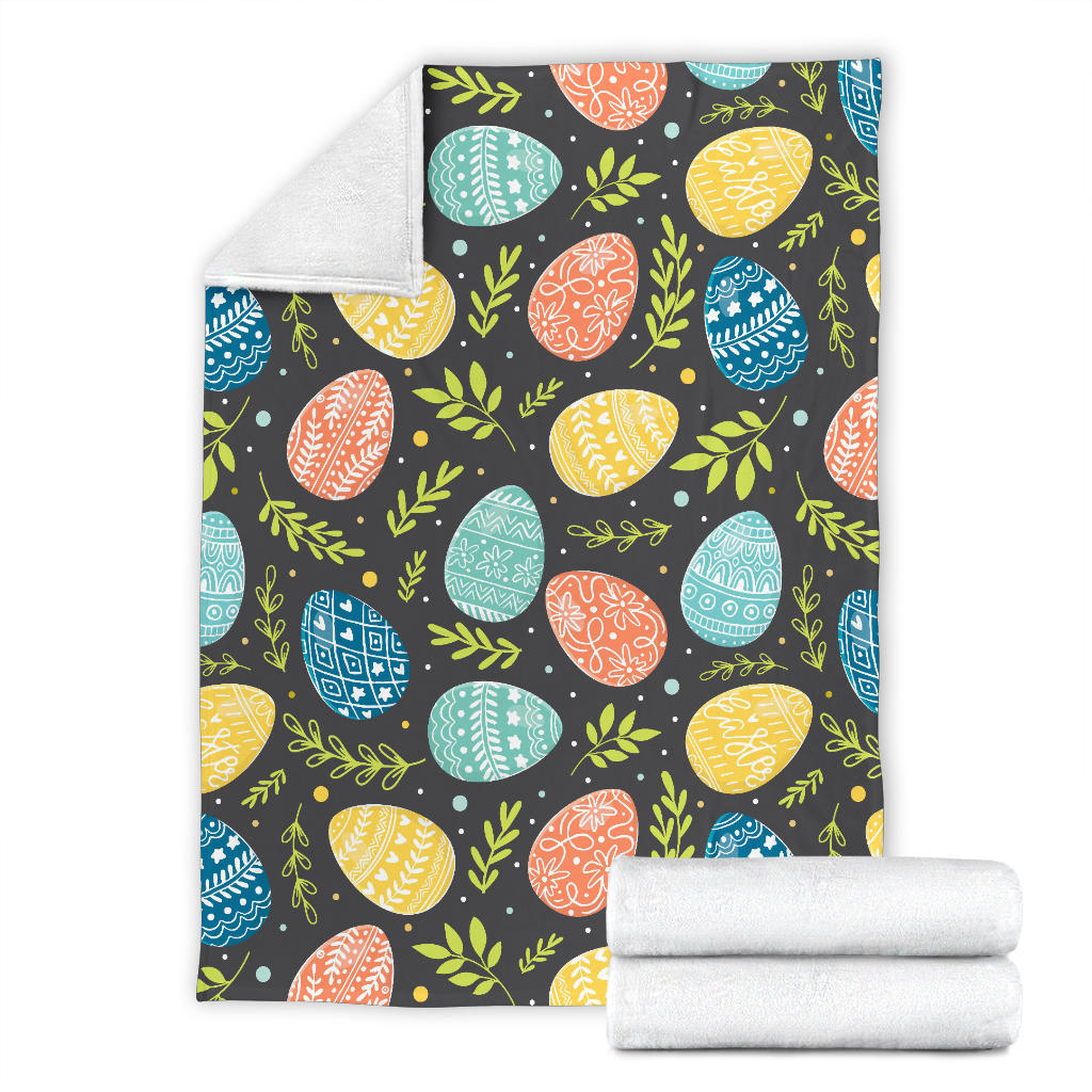 Easter Eggs Pattern Print Design RB01 Fleece Blanket