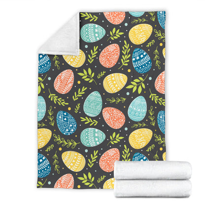 Easter Eggs Pattern Print Design RB01 Fleece Blanket