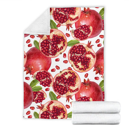 Pomegranate Pattern Print Design PG03 Fleece Blanket