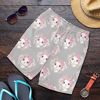 Rabbit Pattern Print Design RB07 Mens Shorts