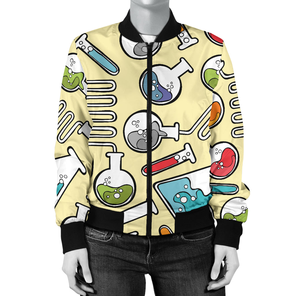 Chemical Pattern Print Design 04 Women's Bomber Jacket