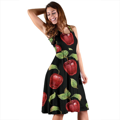 Apple Pattern Print Design AP011 Midi Dress