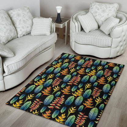 Heliconia Pattern Print Design HL03 Area Rugs