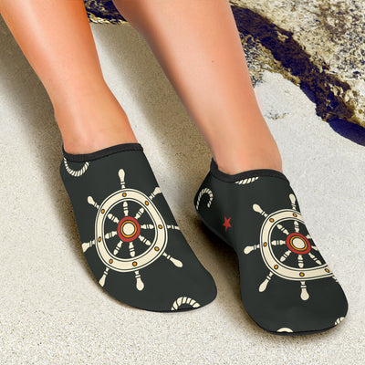 Nautical Anchor Pattern Aqua Water Shoes