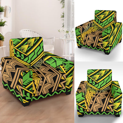 Polynesian Tribal Color Armchair Slipcover