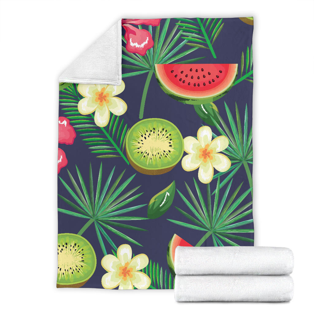 Tropical Fruits Pattern Print Design TF05 Fleece Blanket