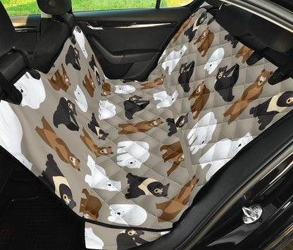 Bear Pattern Print Design BE03 Rear Dog  Seat Cover