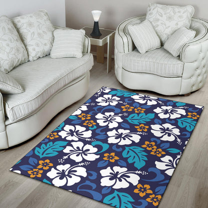 Hibiscus Pattern Print Design HB030 Area Rugs