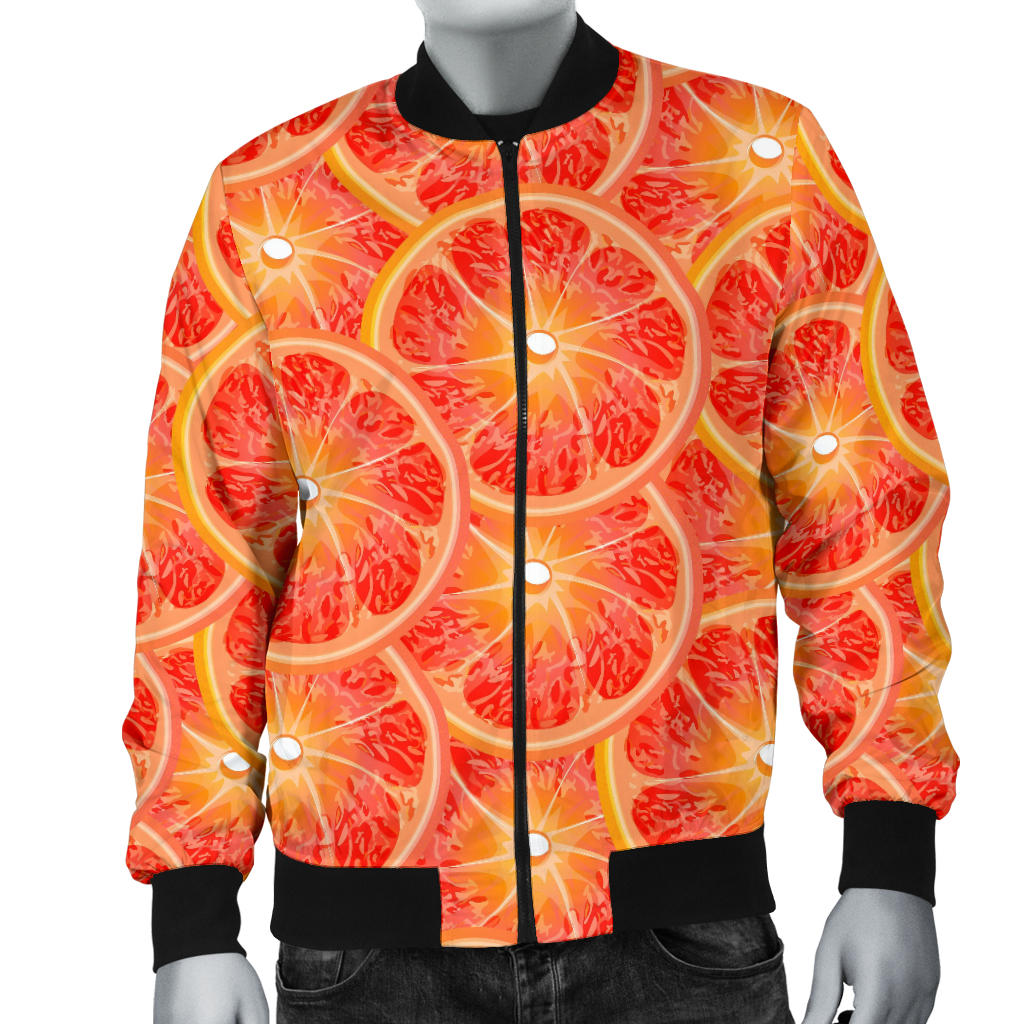 Grapefruit Pattern Print Design GF06 Men Bomber Jacket