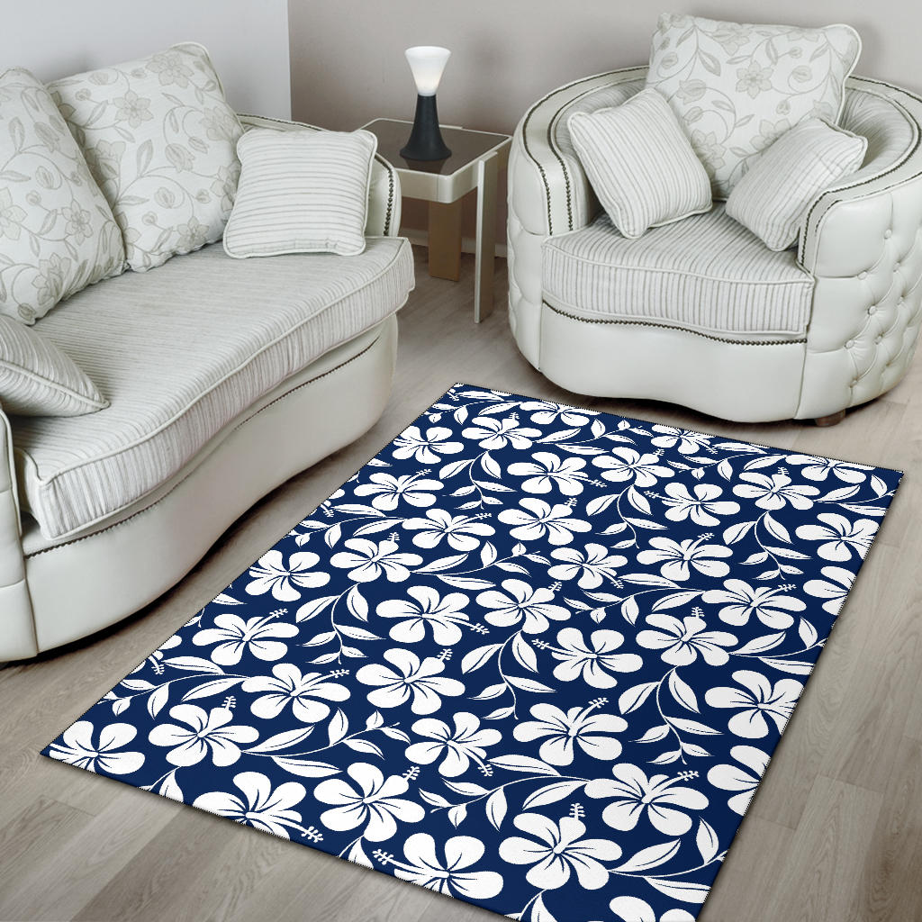 Hibiscus Pattern Print Design HB031 Area Rugs