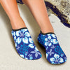 Hibiscus Pattern Print Design HB04 Aqua Water Shoes