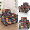 sugar skull Maxican Pattern Armchair Slipcover