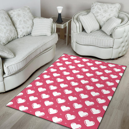 Heart Pattern Print Design HE07 Area Rugs