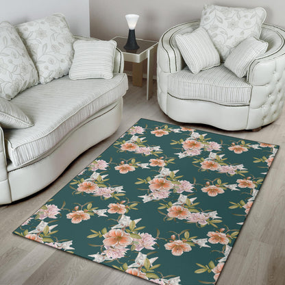 Iris Pattern Print Design IR01 Area Rugs