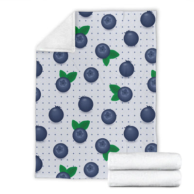 Blueberry Pattern Print Design BB02 Fleece Blanket