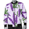 Lavender Pattern Print Design LV02 Men Bomber Jacket