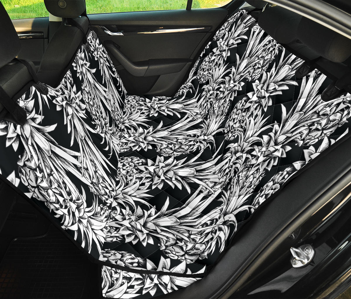 Pineapple Pattern Print Design PP08 Rear Dog  Seat Cover