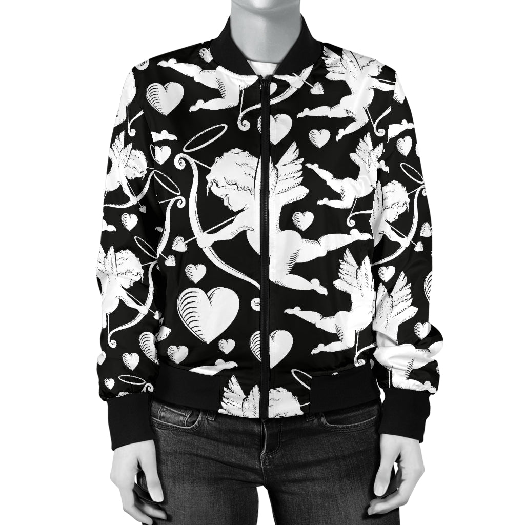 Cupid Pattern Print Design 04 Women's Bomber Jacket