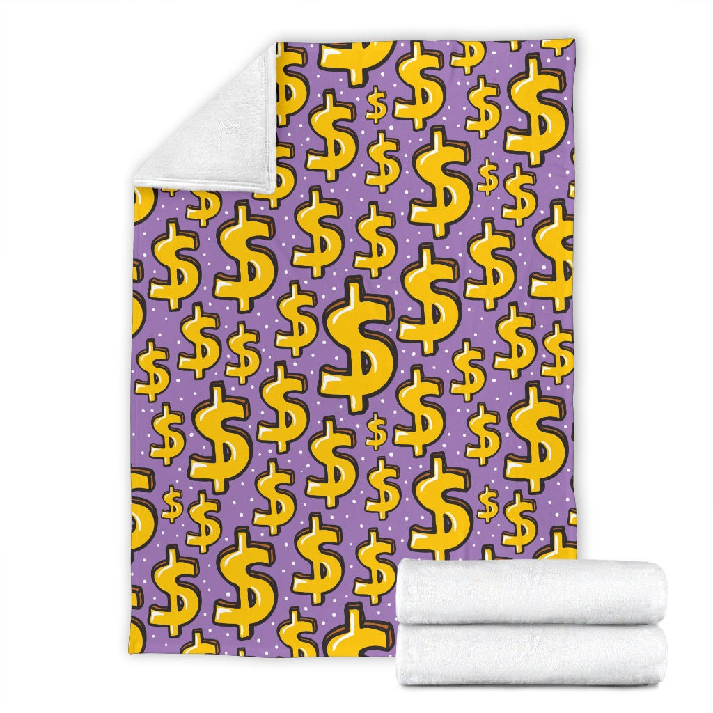 Dollar Pattern Print Design DO01 Fleece Blanket