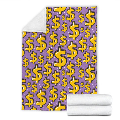 Dollar Pattern Print Design DO01 Fleece Blanket